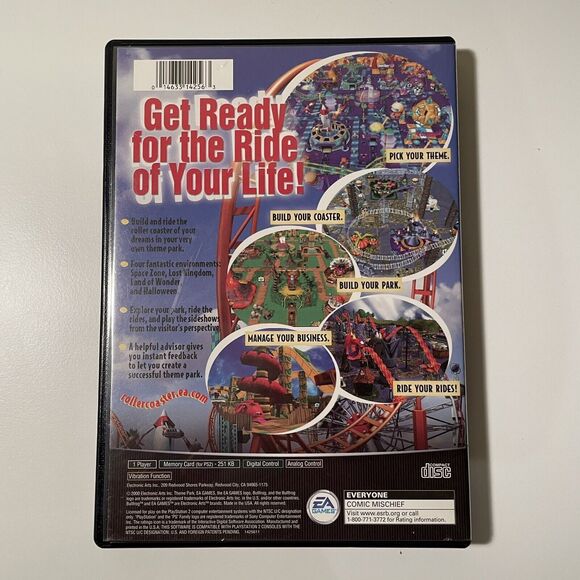 Theme Park Roller Coaster (Sony PlayStation 2, PS2, 2000) Complete with Manual - Picture 2 of 3